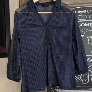 Polka dot top with 3/4 sleeves
